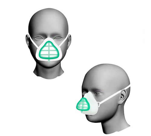Masque respiratoire en caoutchouc de silicone pour enfant